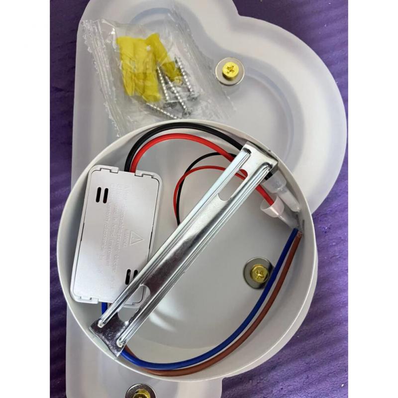 Cloud White Wooden Night Light Wall Mounted Nursery Ceiling Lighting White Light,NOT Battery Operated