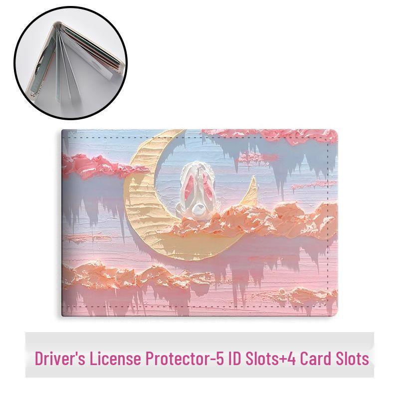 Oil Painting Leather Driver's License & Registration Protective Case
