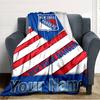 Name Custom New York Rangers Print Flannel Blanket High Quality Warm Comfortable Cover for All Seasons Perfect for Gifts Home Decor