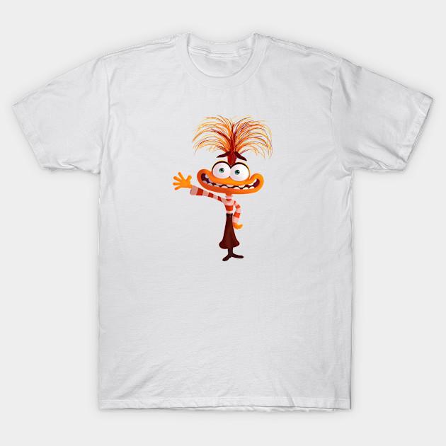 Men Black Print T-shirt Anxiety Waving Inside Out 2 No-Cut Transfer Paper Print Cotton Tshirt 3XL белый