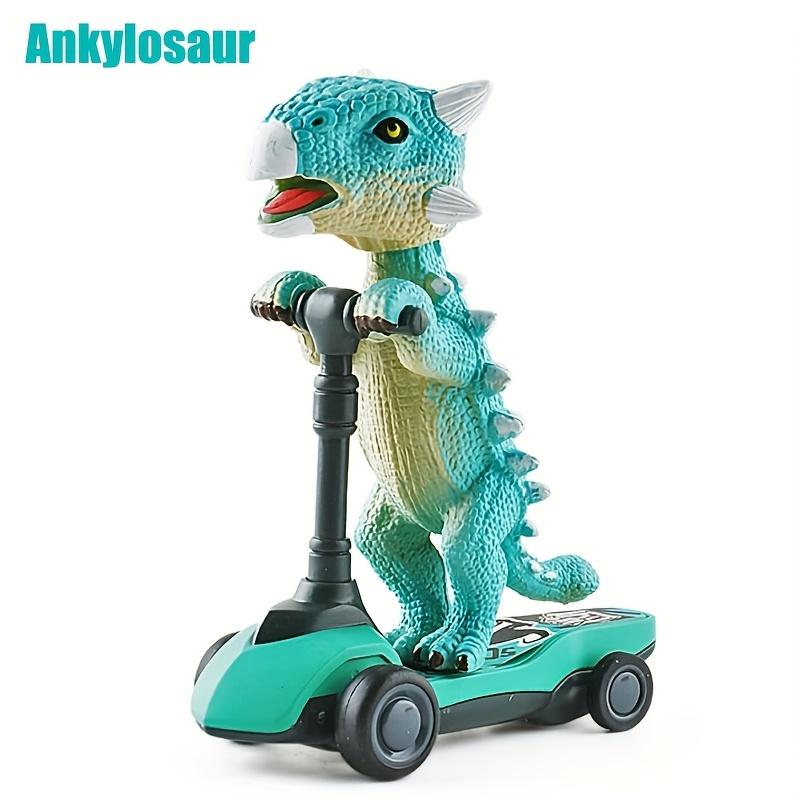 Trottinette à pédales dinosaure jouet mini voiture à rétrofriction vélo à impulsion au doigt jouet pour garçons 3 ans et plus coffret cadeau dinosaure pour enfants cadeau pour fête d'anniversaire d'enfants Noël