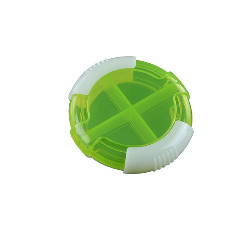 Täglicher Mini-Pillen-Medikamentenbehälter Aufbewahrungsbox Tragbare Pillendose Fächerteiler Tablette Survival Outdoor Reisen 4 Fächer