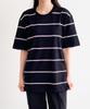 VANNWORKS Striped Crew Neck Short Sleeve T-Shirt (Vnagts102) Pink