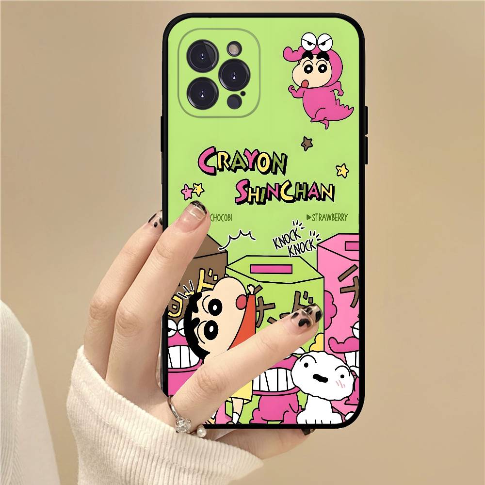 Crayons Shin-chan Phone Case For iPhone 16 15 14 11 12 13 Mini Pro XS Max Cover 6 7 8 Plus X Funda Shell