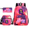 Spielwaren Aphmau Schultasche Cartoon Rucksack Federmäppchen Umhängetasche Dreiteiliges Set