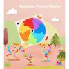 Children DIY Jigsaw Puzzle Rainbow Sensory Wooden Toys Tangram Puzzle Toys Montessori Education Imagination Shape Matching Games
