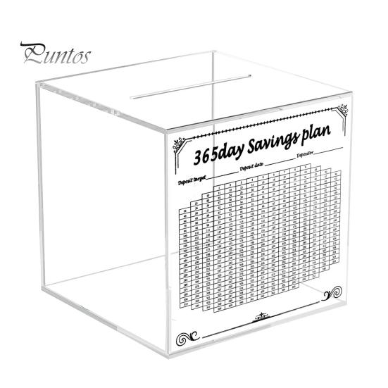 

Прозрачная акриловая копилка для денег, небьющаяся копилка, 365 дней, накопительная копилка, вызов, коробка должна сломаться, чтобы открыть копилку, чтобы сэкономить 10 тыс. 18cm