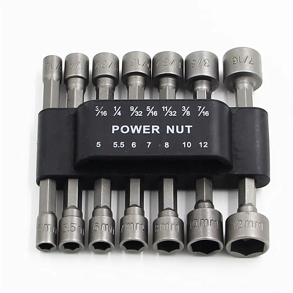 9/14pcs Powerful Socket Inner Hexagonal Wrench Hexagonal Handle Screwdriver Socket Bit Extension Rod Pneumatic Hand Tool Set