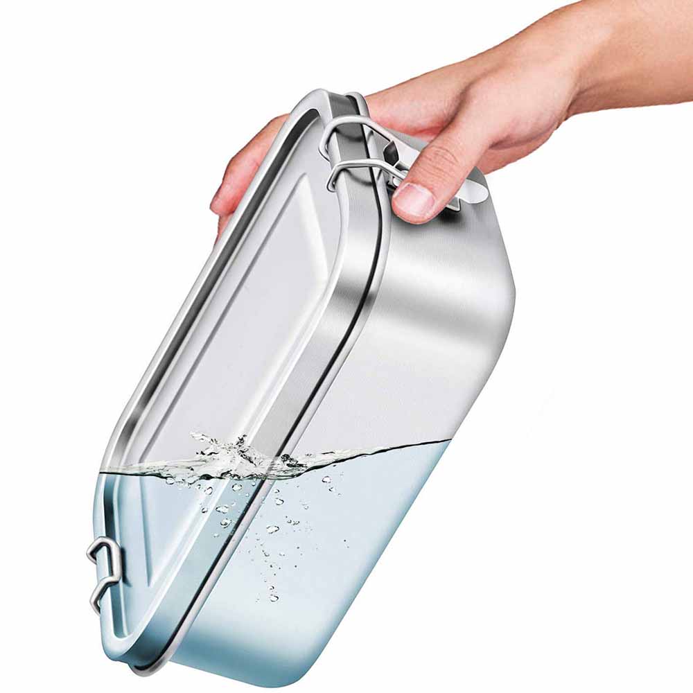 Новый ланч-бокс из нержавеющей стали 304, силиконовое уплотнительное кольцо, герметичная коробка для бенто, 800/1200/1400 мл, контейнеры для закусок 800ML