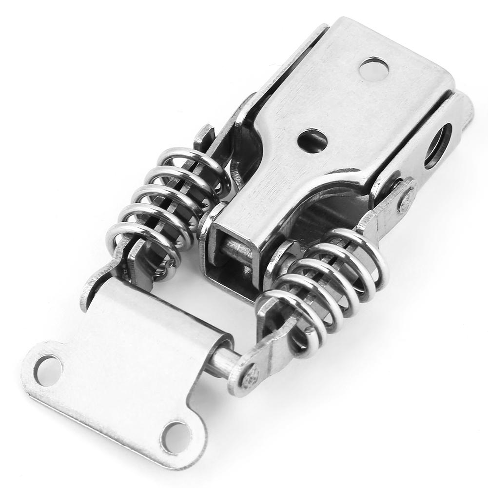 Stainless Steel Hardware Cabinet Case Spring Loaded Latch Catch Toggle Hasp