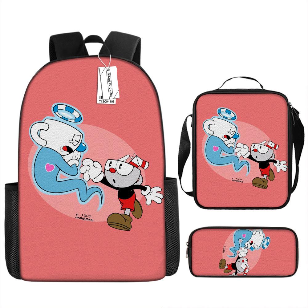 Teetasse Kopf Schüler Schultasche Kinder Rucksack Ranzen Anime