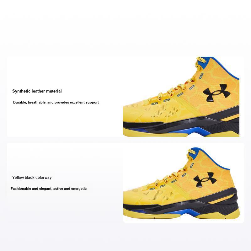 Детские кроссовки Under Armour Curry 2 Retro GS Double Bang Желтый Steeltown-Gold Taxi 3026302-700 39