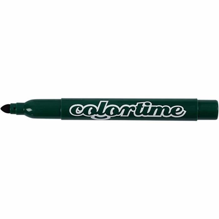 Marqueurs - COLORTIME - réf 37335 - Couleurs vives - Sèchent rapidement - Capuchons ventilés