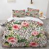 3D Print Black White Plaid Flower Red Rose Designer Bedding Festive Color Bedroom Quilt Set Cover For Valentine's Day Weddings