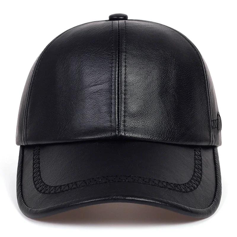 Women Solid Color Color Leather Baseball Caps Adjustable Casual Hats Spring And Autumn Outdoor Use Sunscreen Hat For Men And