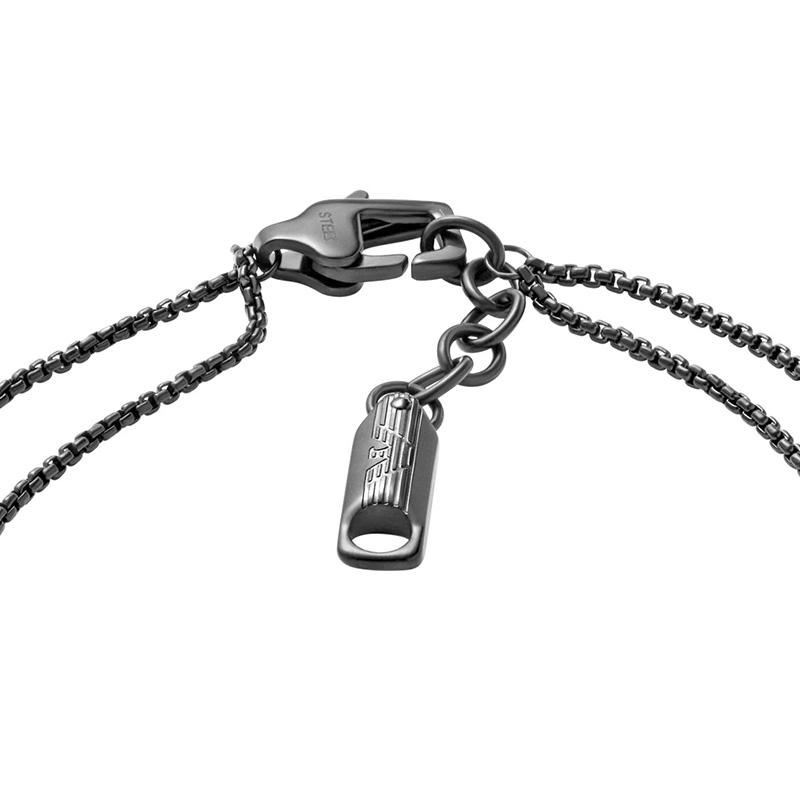 Emporio Armani Love Series Interlocking Bracelet Men Bracelets Black EGS3173001