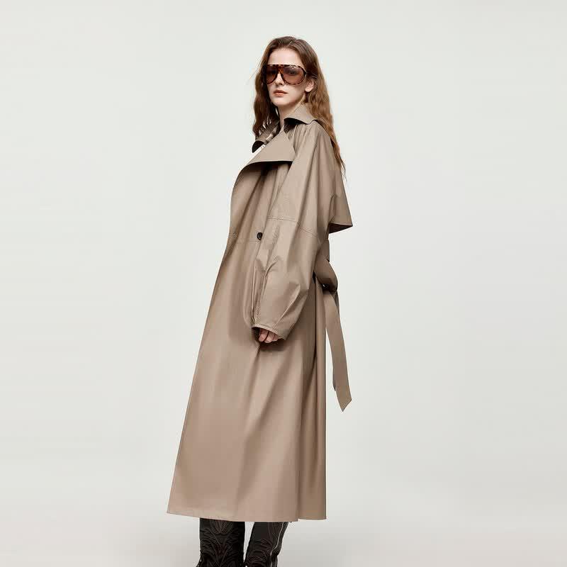 ELLE Women's Long Trench Coat