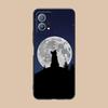 Luna Mond Katze Handyhülle für Huawei P60 P50 P40 P30 P20 P10 P9 P8 Pro Lite Plus Bunte Druckabdeckung Cover Smartphone