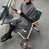 Costum gri nou, elegant, de iarnă 2025, larg, din două piese - Design chic de nișă