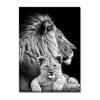 Modern Lion Family Wall Art Canvas Painting Print Posters Nature Animal Tiger Mural Pictures for Living Room Home Decoration