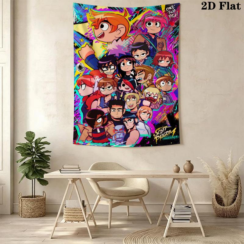 Scott Pilgrim Pattern Home Decor Tapestry, Wall Hanging, Decorative RV Wall Cloth.SGT0917185