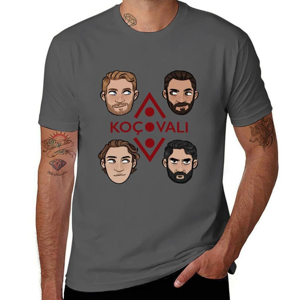 Kocovali Brothers TShirt Simple Solid Color Crew Neck Tee