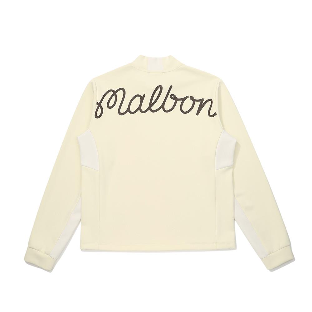 MALBON GOLF Women'S Semi-Over Mock Neck T-Shirt Yellow (Woman)