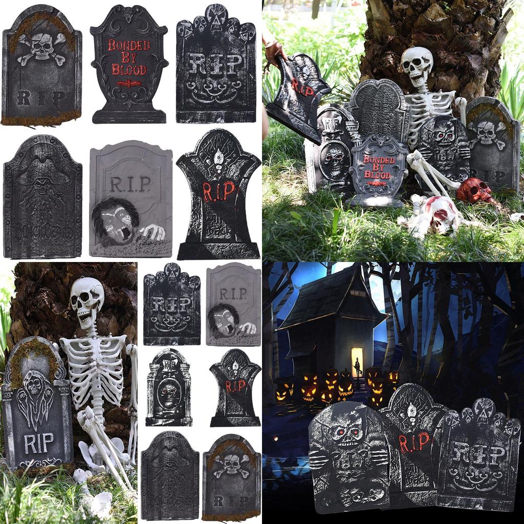 Lightweight And Durable Foam Tombstone For Halloween Party Graveyard Decoration