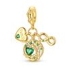 Golden Angel Virgin Mary Charms Bead 925 Silver Inlaid Zircon Puppy Pendants Fit Bracelet DIY Jewelry Gift
