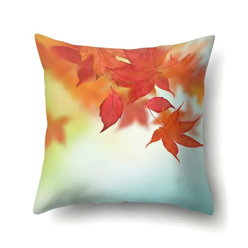 Maple Leaf Pillowcase Cartoon  Lumbar Pillow Sofa   Cushion