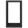 VidaXL Portant de bois de chauffage noir 60x40x100 cm acier, magasin de bûches, porte-bûches de cheminée, support de bûches, 850989