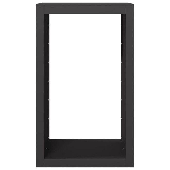 VidaXL Portant de bois de chauffage noir 60x40x100 cm acier, magasin de bûches, porte-bûches de cheminée, support de bûches, 850989