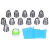 Piping Tip Set Easy Cleaning Smoothing Surfaces Flower Frosting Tip for Decorating Cakes Cupcakes