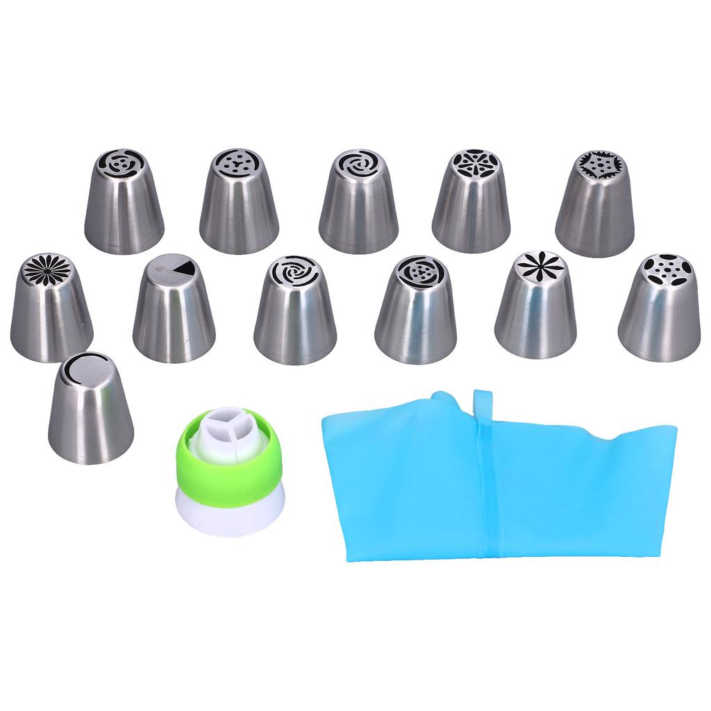 Piping Tip Set Easy Cleaning Smoothing Surfaces Flower Frosting Tip for Decorating Cakes Cupcakes