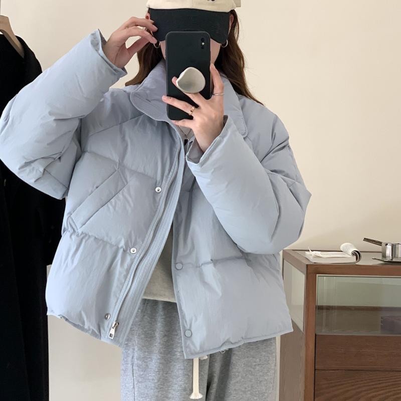 Jachetă de puf Jachetă de iarnă pentru damă Jachetă de puf de rață albă Jachetă scurtă de pâine pentru femei