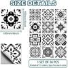 Vintage Self-Adhesive Waterproof Wall Sticker Set for Bathroom Kitchen TV Background Moisture-Proof Tile Decal Home Decor
