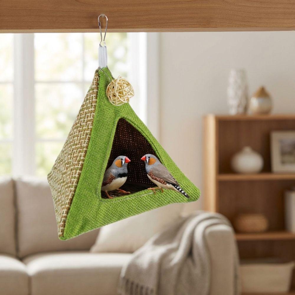 Triangular Summer Cooling Nest Cooling Mat Bird Hanging Tent Bird Hammock  Hiding House