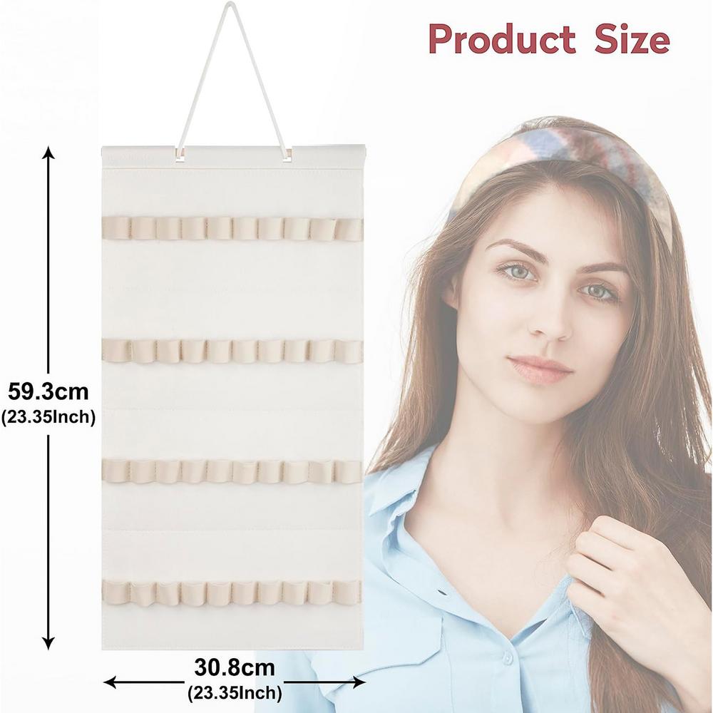 Wall Headband Display Holder 40 Slots Felt Organizer Holder For Headband Hair Accessories Wall Organizer Holder For School