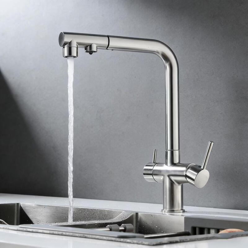 

Выдвижной кухонный смеситель 3-в-1 TLXT с фильтрованной водой