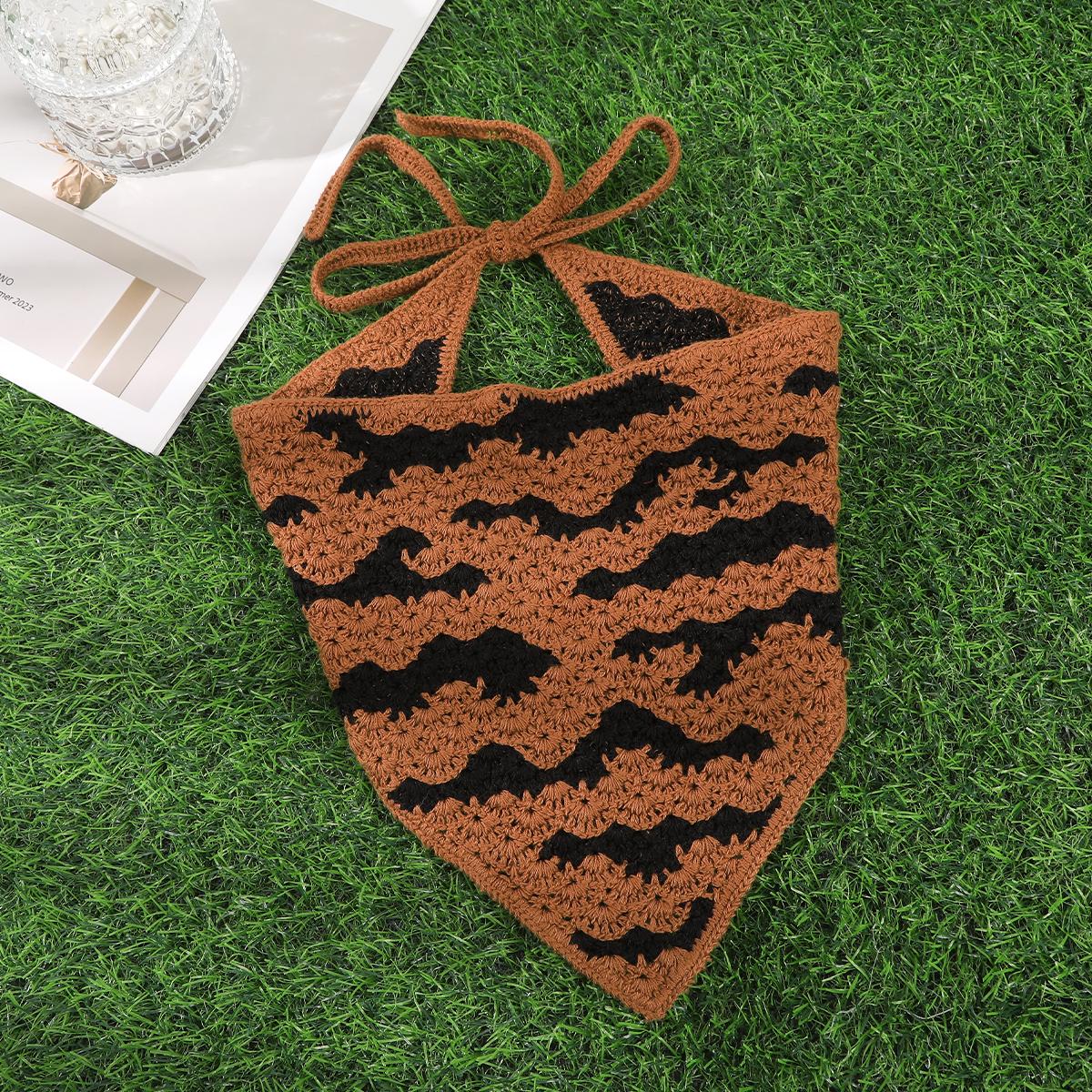 

Вязаный шарф-бандана в виде треугольника с летучей мышью, Рождественские аксессуары для волос, С Новым годом, Счастливого Рождества, Головной убор, Модная бандана, Головной платок