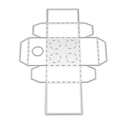 Gift Box Frame Metal Silvery Stencil Embossing Cutting Dies For Diy Scrapbooking Paper Album Cards Making