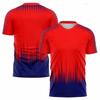 Harajuku Degraded Men's T-shirt, Badminton and Tennis Training Suit