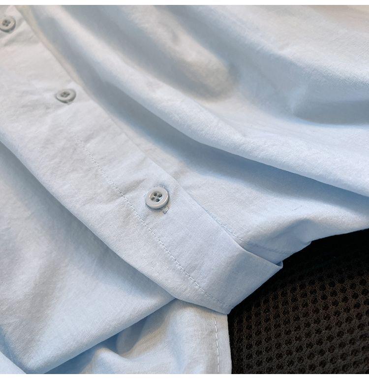 Women's Japanese-Style Sweet Embroidered Shirt with Doll Collar - Summer 2026