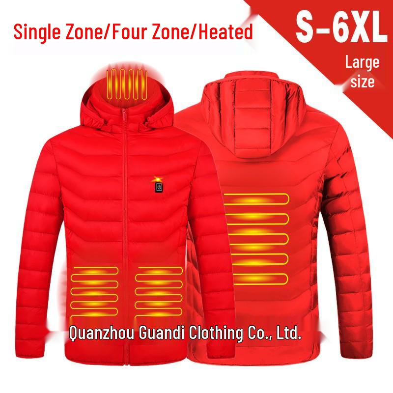 Veste en coton chauffante unisexe avec double contrôle intelligent, chauffage 11 zones, technologie portable, grande taille disponible
