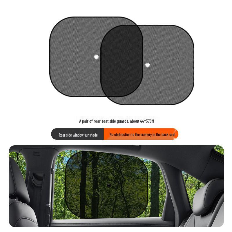 Upgraded Titanium Silver Magnetic Car Sunshade - Heat Insulation & Blackout Window Visor