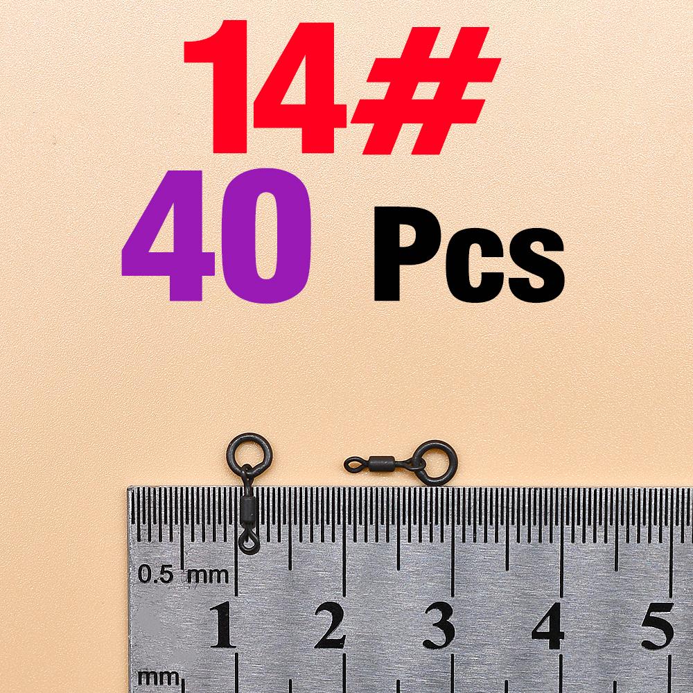 MNFT 40Pcs Quick Change Flexi Ring Swivel Rig Making Terminal Tackle Carp Fishing Accessories