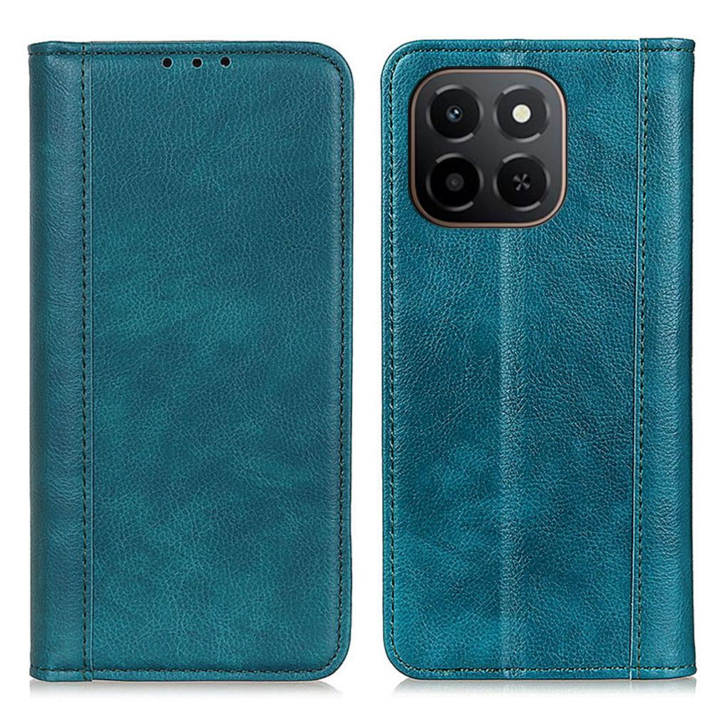 

Для Honor X6c 4G Чехол-подставка из спилковой кожи с текстурой личи, кошелек, чехол для телефона Green