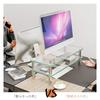 Adjustable Height Computer Monitor Riser Multimedia Desktop Stand for Flat Screen LCD LED TV One Laptop/Notebook/Xbox (HD01T-201)