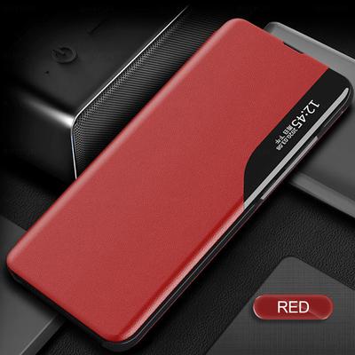 Magnetyczne etui z klapką na telefon z okienkiem do Samsung Galaxy S22 S21 FE Ultra Plus + Pokrowiec skórzany z uchwytem zapobiegający upadkowi Fundas Coque Shell
