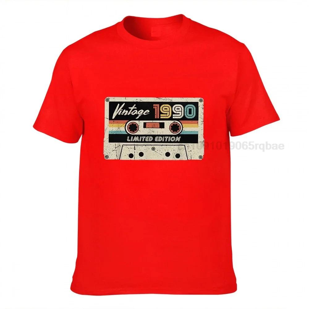 Classic Vintage Made In 1990 T Shirt Unisex 30th Birthday Gift Retro Cassette Tshirt Cotton Tee Shirt Anniversary Tops For Husband